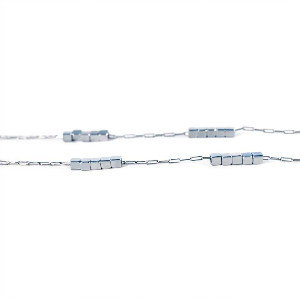 MODERN DICE WHITEGOLD NECKLACE