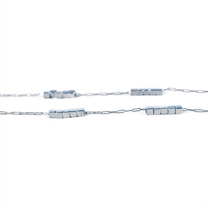 MODERN DICE WHITEGOLD NECKLACE
