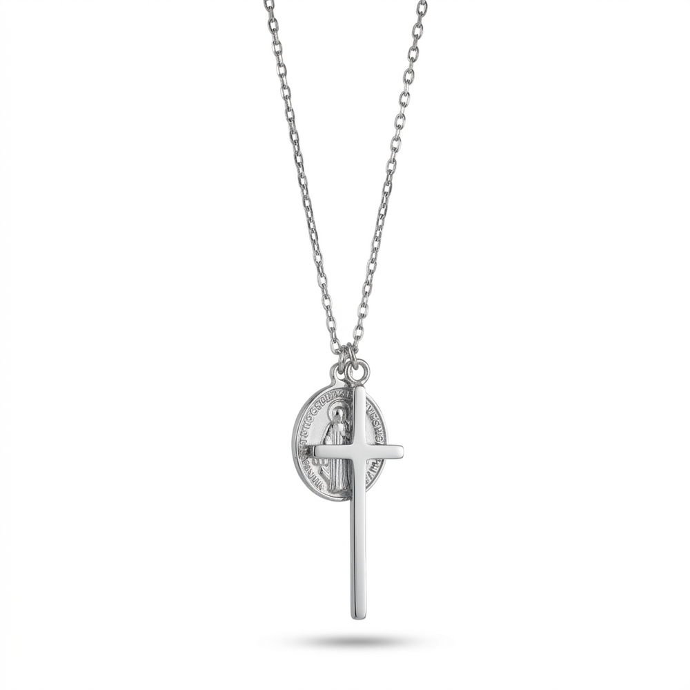 SACRED GUARD WHITEGOLDNECKLACE