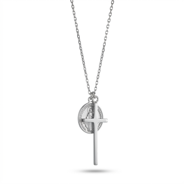 SACRED GUARD WHITEGOLDNECKLACE