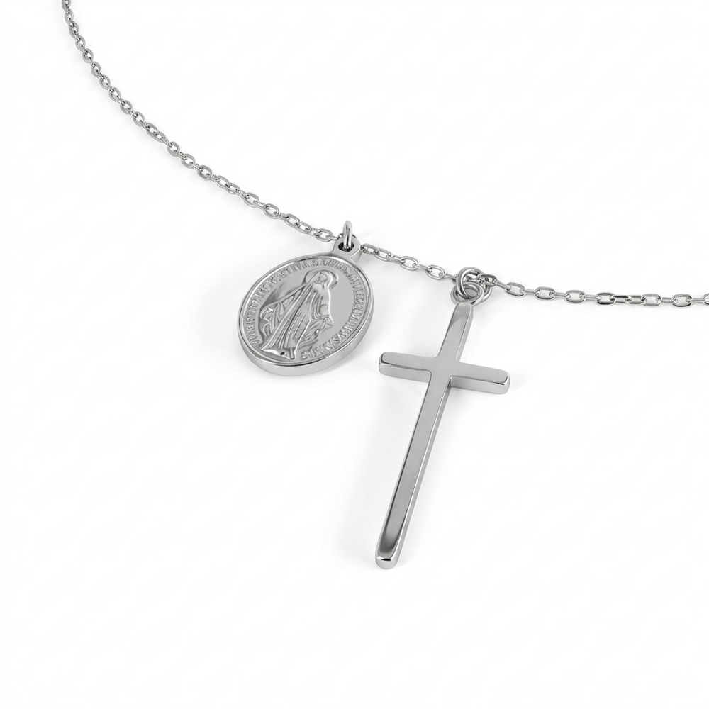 SACRED GUARD WHITEGOLDNECKLACE