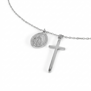 SACRED GUARD WHITEGOLDNECKLACE