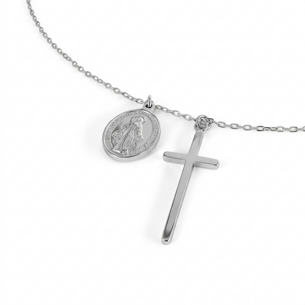SACRED GUARD WHITEGOLDNECKLACE