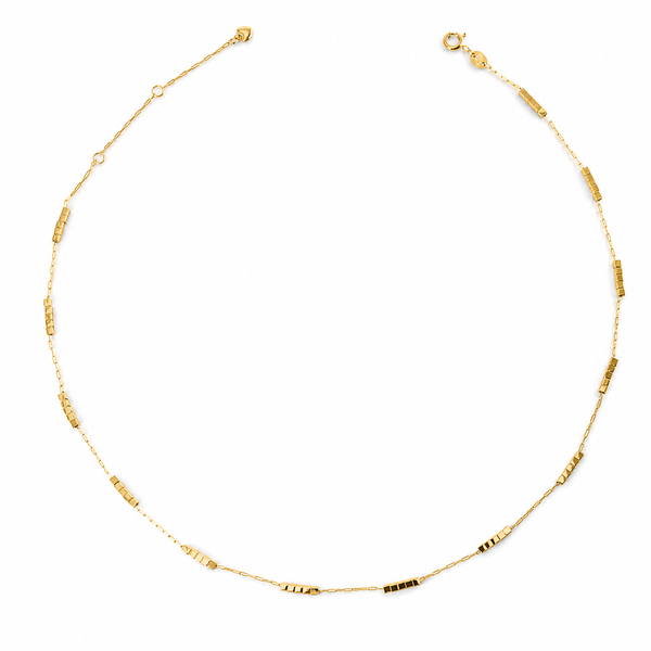 MODERN DICE GOLD NECKLACE