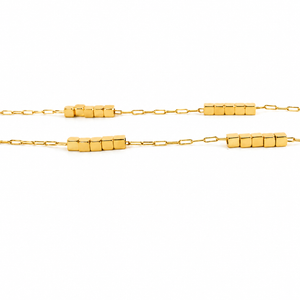 MODERN DICE GOLD NECKLACE