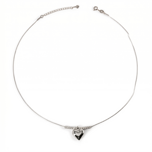 EVERLASTING WHITE GOLD HEART NECKLACE