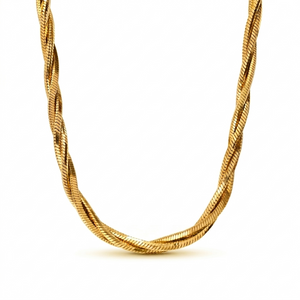 POWER TWISTED GOLD NECKLACE