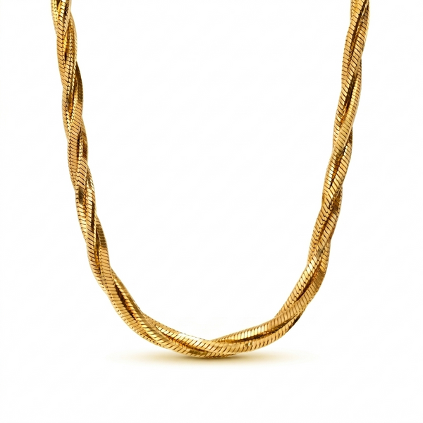 POWER TWISTED GOLD NECKLACE
