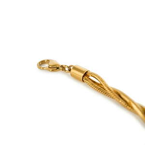 POWER TWISTED GOLD NECKLACE