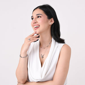 EVERLASTING WHITE GOLD HEART NECKLACE