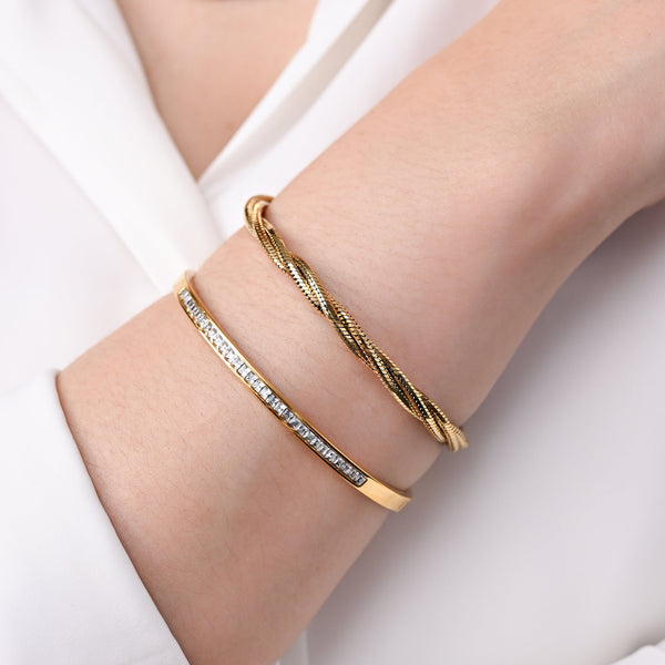 POWER TWISTED GOLD BRACELET