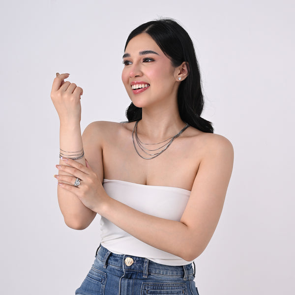 MADAME WHITE GOLD NECKLACE
