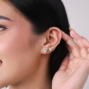 SMALL HEART STUD 14K